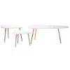 Salontafels-Calicosy - Set van 3 salontafels - Wit - 42x103x50 cm
