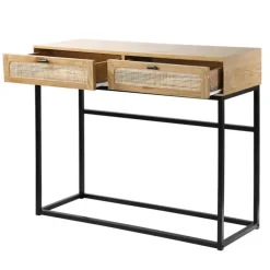 Sidetables-Calicosy - Sidetable JAYA - Licht hout - 80x100x35 cm