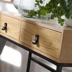 Sidetables-Calicosy - Sidetable JILL - Licht hout - 80.5x100.3x35.3 cm