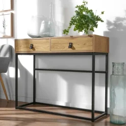 Sidetables-Calicosy - Sidetable JILL - Licht hout - 80.5x100.3x35.3 cm
