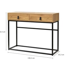 Sidetables-Calicosy - Sidetable JILL - Licht hout - 80.5x100.3x35.3 cm