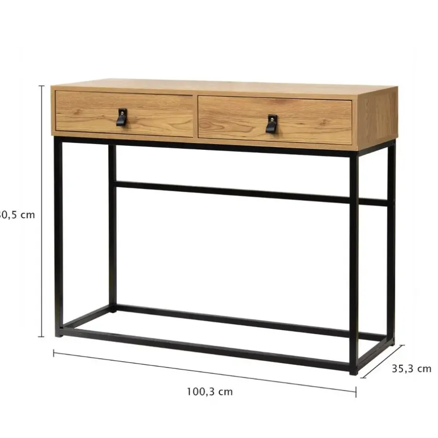 Sidetables-Calicosy - Sidetable JILL - Licht hout - 80.5x100.3x35.3 cm