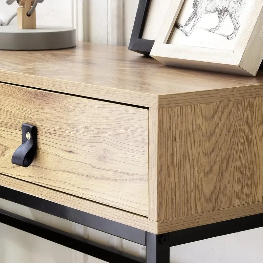 Sidetables-Calicosy - Sidetable JILL - Licht hout - 80.5x100.3x35.3 cm