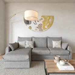 Slaapbanken|Slaapbanken-Calicosy - Slaapbank NAOMI - Grijs - 90x260x175 cm