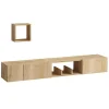 Tv Meubels-Calicosy - TV-Meubel AVIOR - Licht hout - 25x180x32 cm