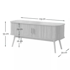 Tv Meubels-Calicosy - TV-Meubel ERNEST - Licht hout - 55x119x39 cm