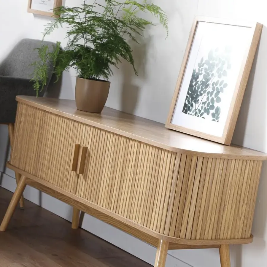 Tv Meubels-Calicosy - TV-Meubel ERNEST - Licht hout - 55x119x39 cm