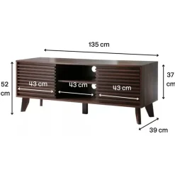 Calicosy - TV-Meubel FRIBOURG - Donker hout - 51,5x135x39 cm