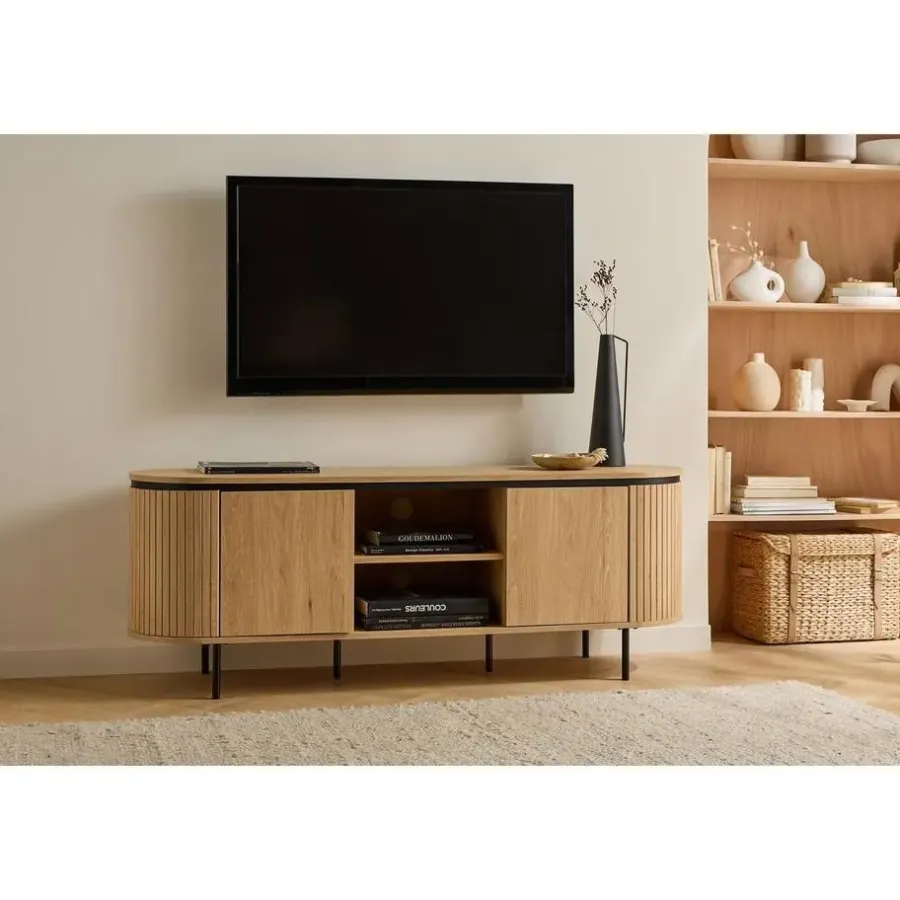 Calicosy - TV-Meubel MALAGA - Licht hout - 55x150x40 cm