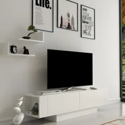 Calicosy - TV-Meubel MATERA - Wit - 41,6x150x31,5 cm