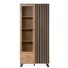 Calicosy - Vitrinekast LUBLIN - Licht hout - 198x92x40 cm