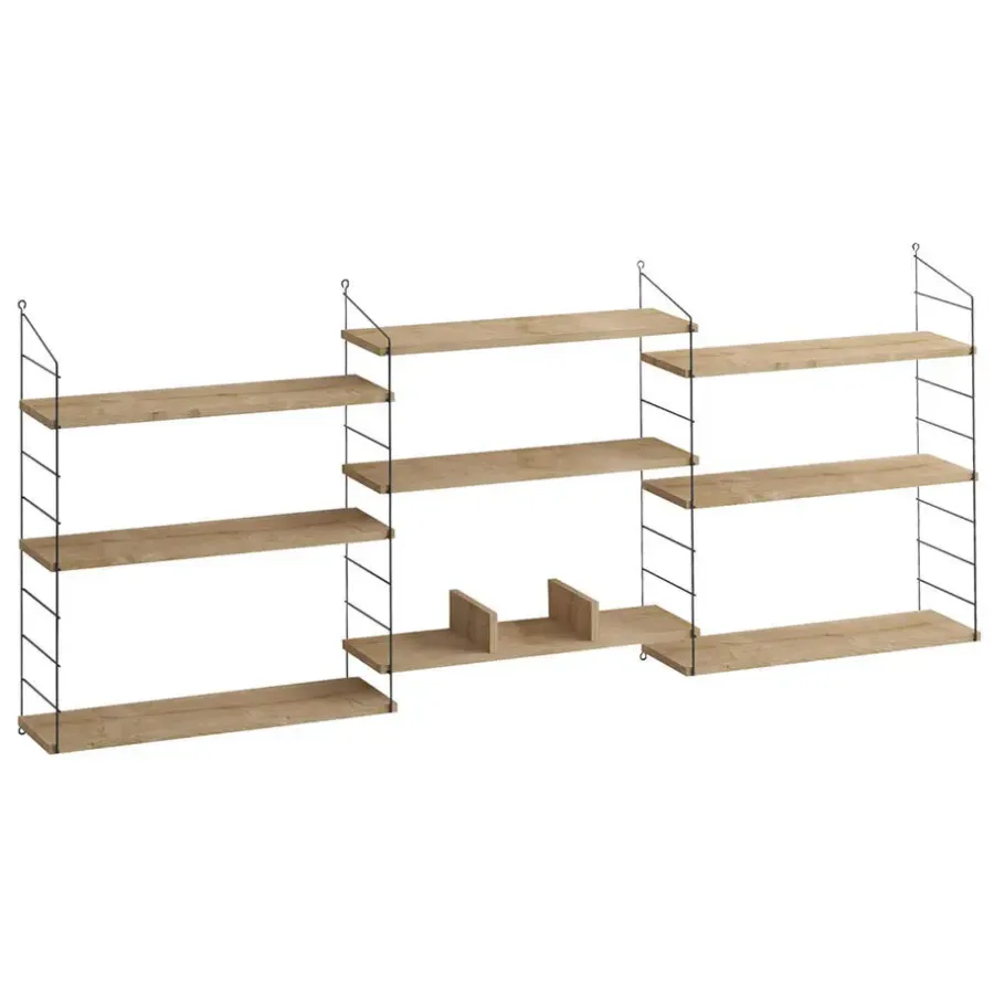Wandplanken-Calicosy - Wandrek LABA - Licht hout - 85x216x20 cm