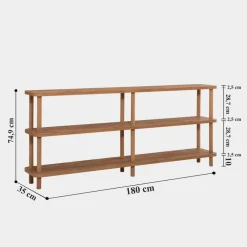 Calicosy - Wandrek ZEN - Licht hout - 74,9x180x35 cm