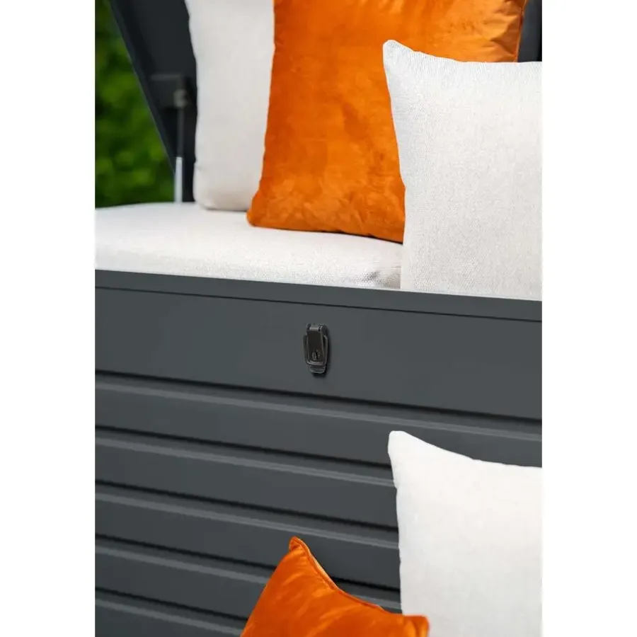 Garden Impressions Cambridge kussenbox - aluminium - 155x97xH82,5 cm - carbon black