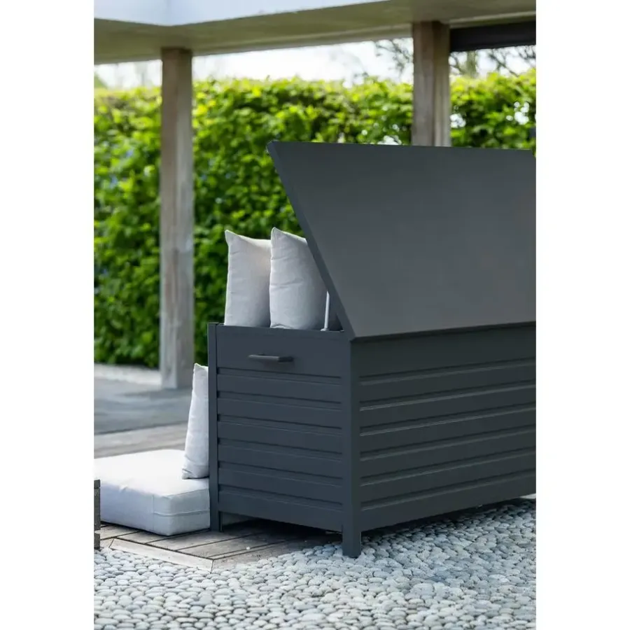Garden Impressions Cambridge kussenbox - aluminium - 155x97xH82,5 cm - carbon black