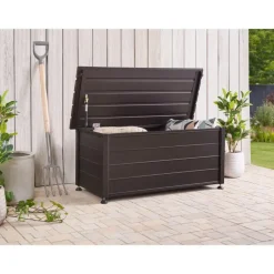 Kussenboxen-Leen Bakker CAMPALTO - Kussenbox - Donkerbruin - 113 x 50 cm - Aluminium