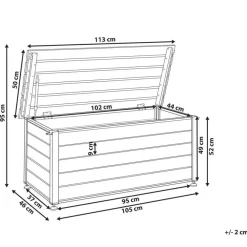 Kussenboxen-Leen Bakker CAMPALTO - Kussenbox - Donkerbruin - 113 x 50 cm - Aluminium