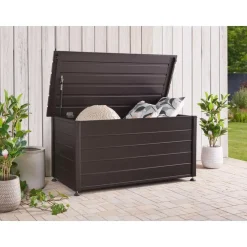 Kussenboxen-Leen Bakker CAMPALTO - Kussenbox - Donkerbruin - 123 x 60 cm - Aluminium