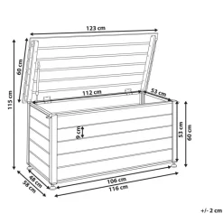 Kussenboxen-Leen Bakker CAMPALTO - Kussenbox - Donkerbruin - 123 x 60 cm - Aluminium