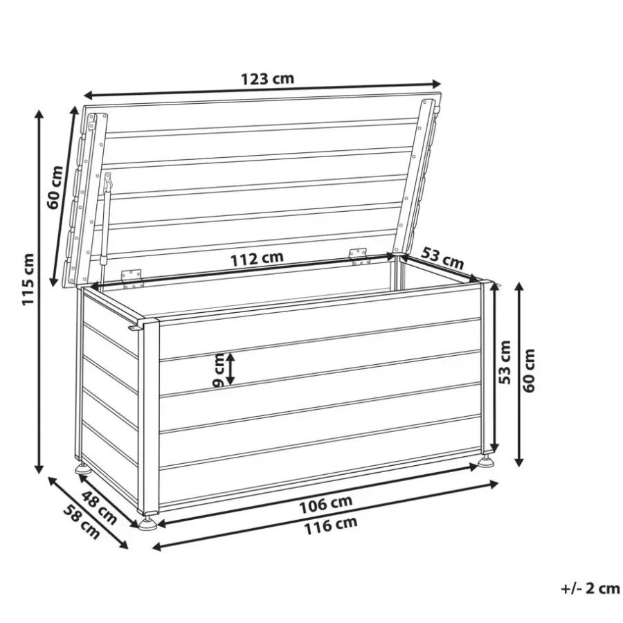 Kussenboxen-Leen Bakker CAMPALTO - Kussenbox - Donkerbruin - 123 x 60 cm - Aluminium