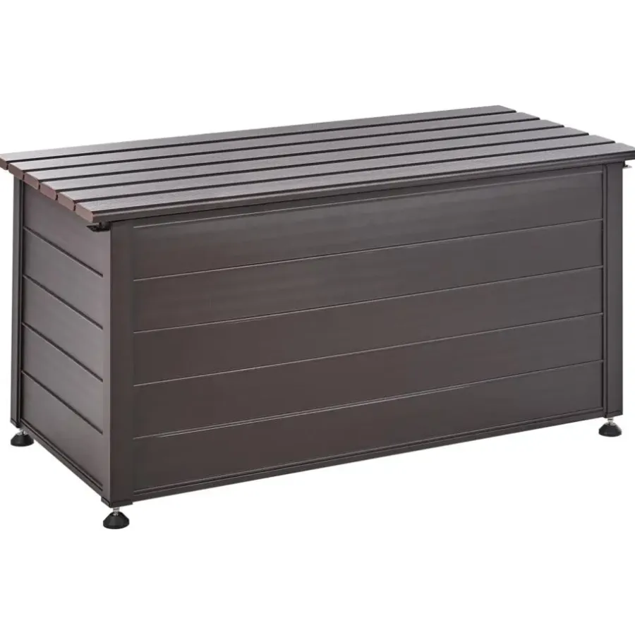 Kussenboxen-Leen Bakker CAMPALTO - Kussenbox - Donkerbruin - 123 x 60 cm - Aluminium