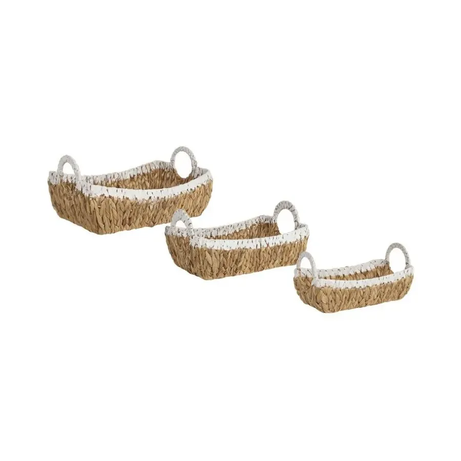 Beliani CAMPHA - Manden set van 3 - Natuurlijk - Waterhyacint