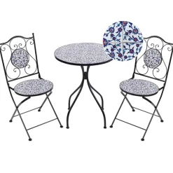 Bistro- & Balkonsets-Beliani CAMPRENA - Balkonset - Zwart - Metaal