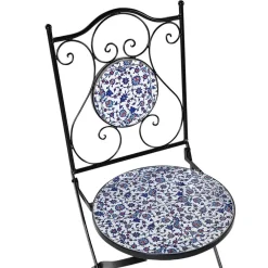 Beliani CAMPRENA - Tuinstoel set van 2 - Zwart - Metaal