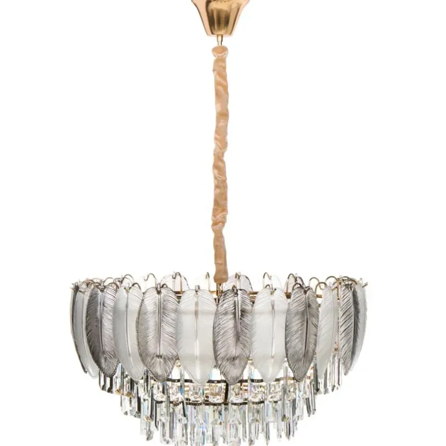 Kroonluchters-Leen Bakker CANAGUA - Kroonluchter - Messing/Transparant - Glas