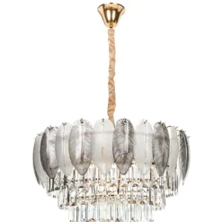 Kroonluchters-Leen Bakker CANAGUA - Kroonluchter - Messing/Transparant - Glas