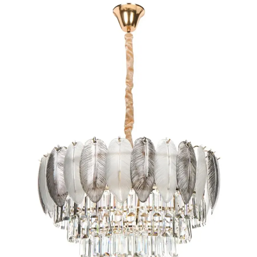 Kroonluchters-Leen Bakker CANAGUA - Kroonluchter - Messing/Transparant - Glas
