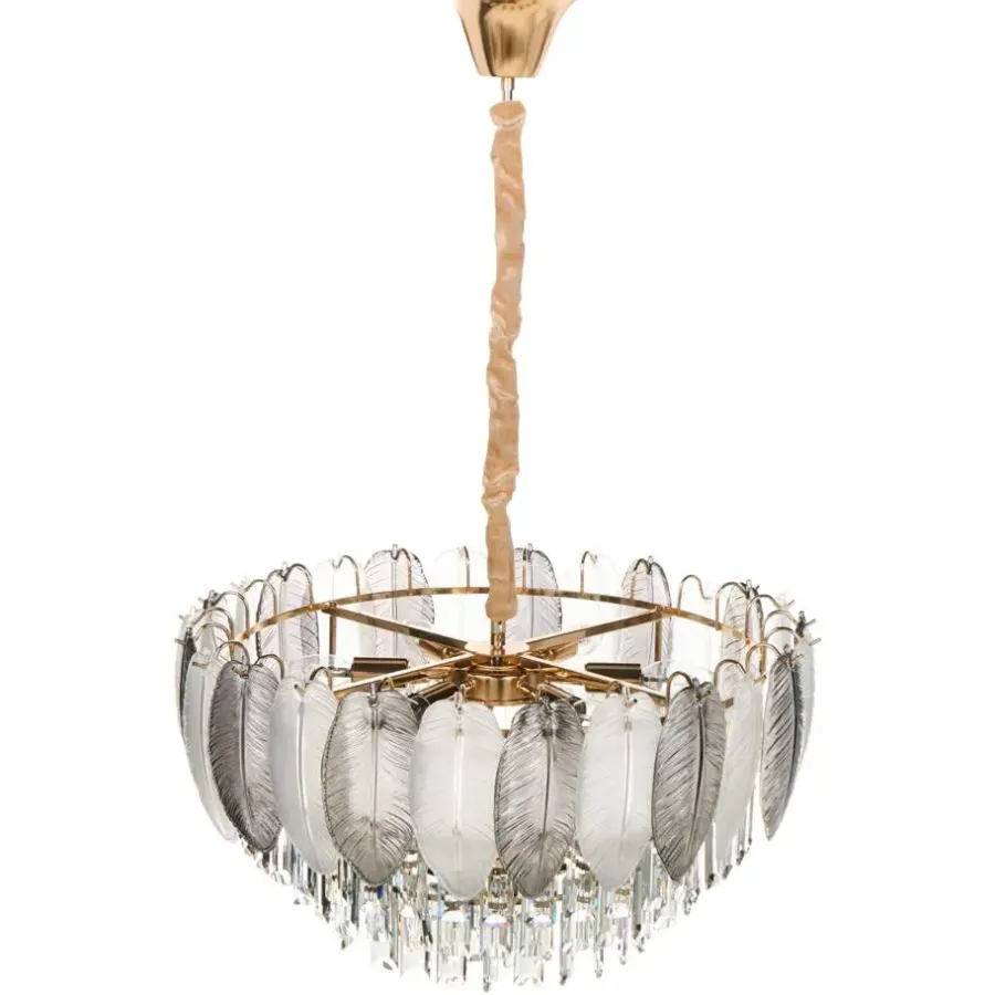 Kroonluchters-Leen Bakker CANAGUA - Kroonluchter - Messing/Transparant - Glas