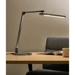 Bureaulampen|Bureaulampen-Leen Bakker CAROY - Bureaulamp LED - Grijs - Synthetisch materiaal