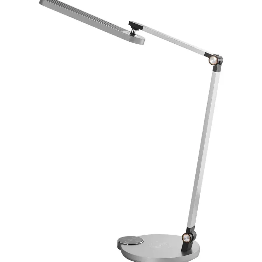 Bureaulampen|Bureaulampen-Leen Bakker CAROY - Bureaulamp LED - Grijs - Synthetisch materiaal