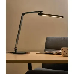 Leen Bakker CAROY - Bureaulamp LED - Zwart - Synthetisch materiaal