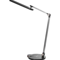 Leen Bakker CAROY - Bureaulamp LED - Zwart - Synthetisch materiaal