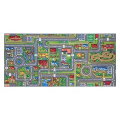 Vloerkleden Kinderkamer-Carpet Studio Playcity Speelkleed - Meerkleurig - 95x200cm