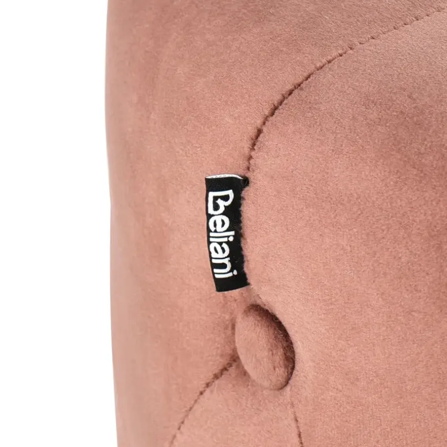 Leen Bakker CARROLLTON - Poef - Bruin - 40 cm - Fluweel