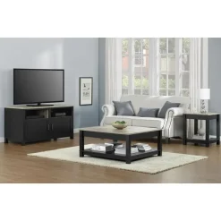 Salontafels-Dorel Home Carver - Salontafel met 1 plank in zwarte houtlook