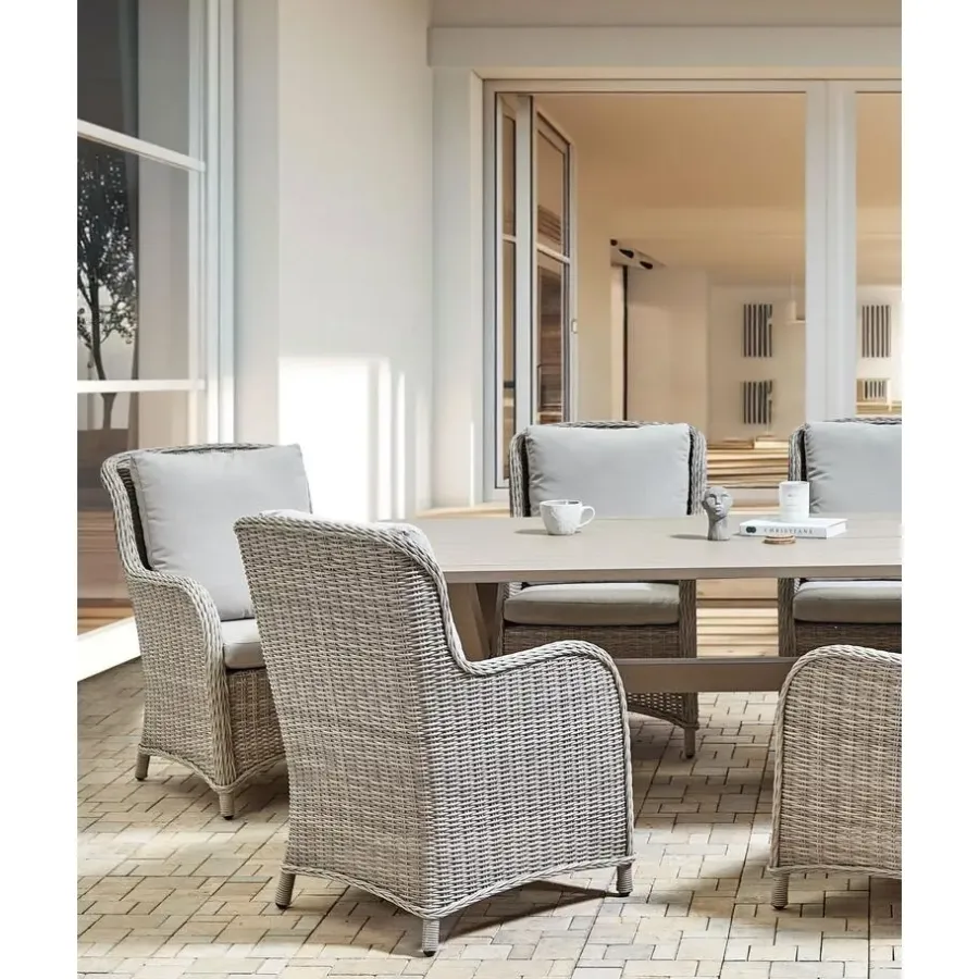 Beliani CASCAIS - Tuinstoel set van 2 - Beige - PE rotan
