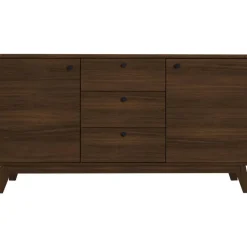 Loft24 Cassie - Dressoir met 3 laden en 2 deuren walnut-look