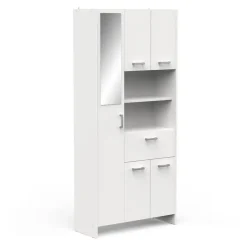 CBA Badkamerkast Coralie - 83,4 x 32,8 x 184,9 cm - Wit