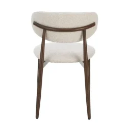 Eetkamerstoelen-Furnihaus Celia Eetkamerstoelen Set van 4 Beige Walnoot