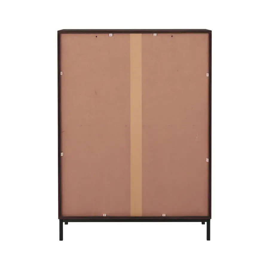Ladekasten|Ladekasten-Loft24 Celine - Commode met 4 laden in walnoot spaanplaat