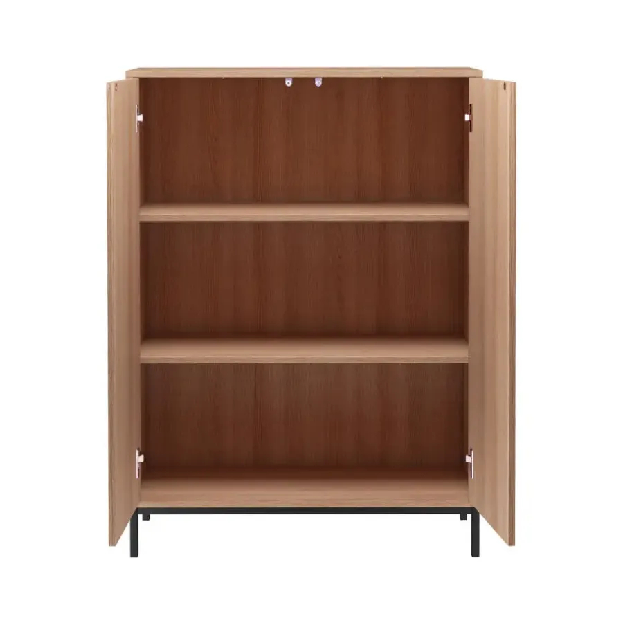 Loft24 Celine - Hoge kast met 2 deuren in natuurlijke spaanplaat