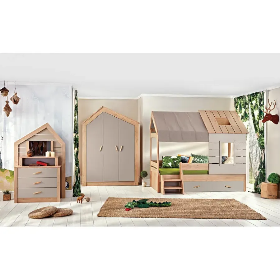 Merkloos Cento bedhuisje kinderbed large kinderkamer 200 x 90 cm