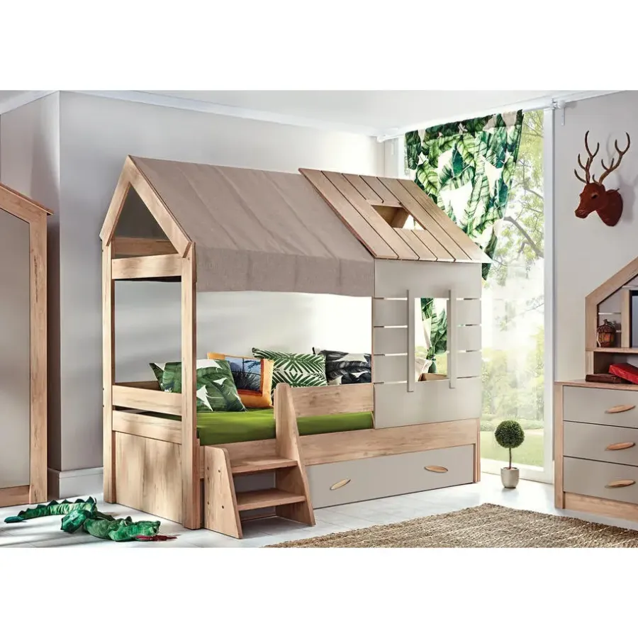 Merkloos Cento bedhuisje kinderbed large kinderkamer 200 x 90 cm
