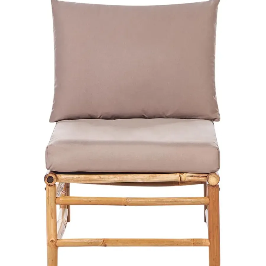 Beliani CERRETO - Loungeset 5-zits - Taupe - Bamboe