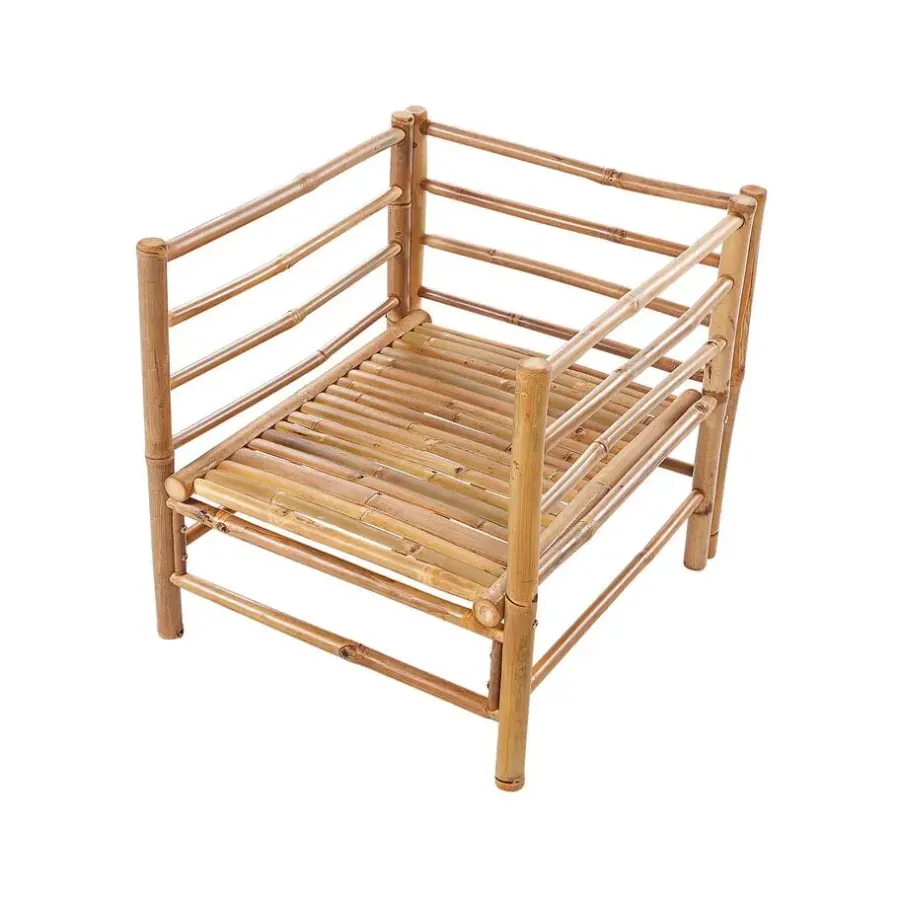 Beliani CERRETO - Loungeset 5-zits - Taupe - Bamboe