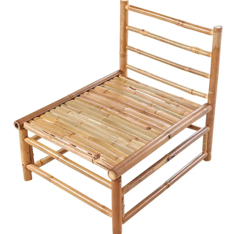 Beliani CERRETO - Loungeset 5-zits met salontafel - Wit - Bamboehout